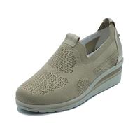 Valleverde VD355W Ecru Mocassini per Donna in Tessuto Marrone (Taglia 37)