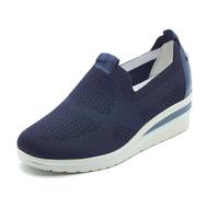Valleverde VD355W Navy Mocassini per Donna in Tessuto Blu (Taglia 38)