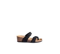 Valleverde VG1395P Nero Infradito con zeppa per Donna ecopelle (Taglia 40)