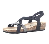 Valleverde VG324AT Nero Sandali con Zeppa per Donna econabuk e Glitter (Taglia 36)