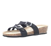 Valleverde VG335 Nero Sandali con zeppa bassa per Donna ecopelle doppia fibia (Taglia 37)