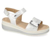 VALLEVERDE VMI103M SANDALI SCARPE ZEPPA DONNA FIBBIA STRAPPO ECOPELLE SILVER