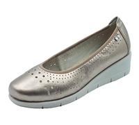 Valleverde VS10204 Nappa Bronzo Ballerine con Zeppa per Donna in Pelle Traforata (Taglia 36)