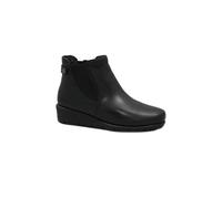 Valleverde VS10210 nero scarpe donna stivaletto zip elastico pelle zeppa 36