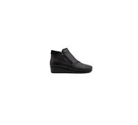 Valleverde VS10211 Nero Scarpe Donna Stivaletto Zip Elastico Pelle Zeppa 37
