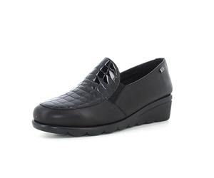 Valleverde VS10301E Nappa Black Mocassini con Zeppa per Donna in Pelle Cocco Nera (Taglia 41)