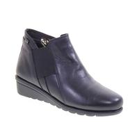 Valleverde VS10311 Stivaletto in Morbida Pelle Nera Con Cerniera e Fondo In Gomma Flessibile 4 Cm. Ideale per Uso Giornaliero (numeric_38)
