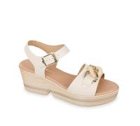 Valleverde VV49124F Sandali con Zeppa 6 Cm da Donna, Platform in Corda, Fibbia Decorativa, Cinturino alla Caviglia, Avorio (Avorio, Sistema Taglie Calzature EU, Adulto, Donna, Numero, Media, 36)