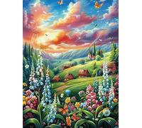 Valley Flower Sea Landscape Rompicapo 500 Pezzi Per Regalo Di Battesimo Cartone Spesso Per Bambini Animals And Plants Tema Baby Per Attività Educativa Con Confezione Regalo Da Passatempo 500 PCS