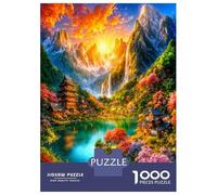 Valley Glow River 1000 Pezzi Puzzle Per Adulti Ethereal Utopia Scenery Puzzle Cartone Spesso - Ultra Difficile, Relax E Creatività, Amici Adulti 70x50cm/1000pcs