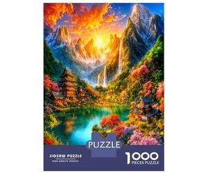 Valley Glow River 1000 Pezzi Puzzle Per Adulti Ethereal Utopia Scenery Puzzle Cartone Spesso - Ultra Difficile, Relax E Creatività, Amici Adulti 70x50cm/1000pcs