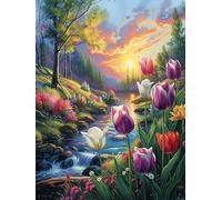 Valley Tulip Rompicapo 1000 Pezzi Per Festa Della Repubblica Cartone Rigido Paesaggi Italiani Per Decorazione Murale Da Passatempo Edizione Limitata 1000 PCS
