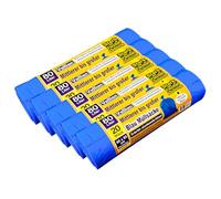 Vallian - Sacchi della spazzatura blu 80 litri - Dimensioni 65 x 85 cm - 20 sacchetti per rotolo - Resistente agli strappi, forte e flessibile - Confezione da 5 rotoli (100 sacchetti)
