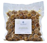Valmore Olive verdi schiacciate condite Nocellara del Belice con olio - 500g (Olive verdi schiacciate condite)