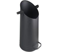 Valo Pellet VK000505 - Secchio per carbone in acciaio, con manico pieghevole, contenitore per carbone, dimensioni 23 x 23 x 51 cm, colore: Nero