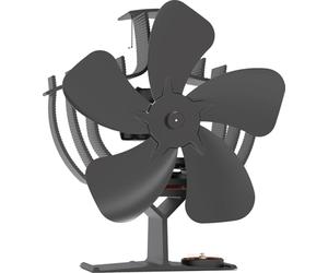 Valo Ventilatore per stufa (ventilatore per canna fumaria, ventola silenziosa, dimensioni: 19,7 x 10,9 x 22,8 cm (lunghezza x larghezza x altezza), rotazione di 60 gradi, nero) VK000603