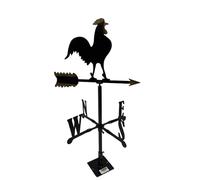 Valoak Banderola Segnavento - in Metallo con Punti Cardinali | Lunghezza 45 cm ed Altezza 84 cm | Made in Italy [Vari Modelli] (Gallo)