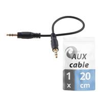 valonic cavo AUX corto - 20 cm - 3,5 mm - cavo jack audio- maschio maschio - 0,2m - per auto, iphone, TV, eco