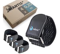 valonic MANTIS - cinghie elastiche in, 4 pezzi, 25cm, ricambio per fascette, cinghie di tensione con, cinghia in larga per pantaloni, bici, sci, banda elastica