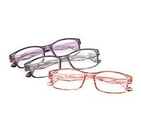 Valore 3 Pacco Occhiali da Lettura Anti Luce Blu Anti Affaticamento Blocco della Cefalea UV Protezione Unisex Retrò Occhiali da Vista per Uomo e Donna Leggera Lenti Chiara Comodo Presbiopia Lettori