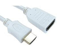 Valore Alta Velocità HDMI Maschio A HDMI Femmina Cavo con Ethernet 5m Bianco