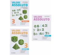 VALORE ASSOLUTO ALGEBRA + QUAD 3 + GEO 3 KIT - Testo (9788835049302) + Materiali didattici - Rebillo