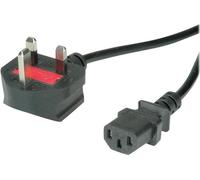 Valore - Cavo di alimentazione - BS 1363 (M) angolato fino a IEC 60320 C13 dritto - AC 250 V - 10 A - 1,8 m - nero NEW
