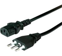 Valore - Cavo di alimentazione - CEI 23-50 (M) a IEC 60320 C13 dritto - AC 250 V - 10 A - 1,8 m - Black - Italia NEW