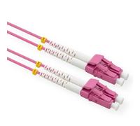 Valore - Cavo patch - LC Multi -Mode (M) a LC Multi -MODE (M) - 0,5 M - Fibra di vetro - 50/125 Micrometro - OM3 - alogeno - Vi NEW