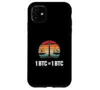 Valore di uguaglianza di Bitcoin 1BTC = 1BTC libertà monetaria bitcoin Custodia per iPhone 11
