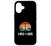 Valore di uguaglianza di Bitcoin 1BTC = 1BTC libertà monetaria bitcoin Custodia per iPhone 16