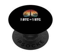 Valore di uguaglianza di Bitcoin 1BTC = 1BTC libertà monetaria bitcoin PopSockets PopGrip Adesivo