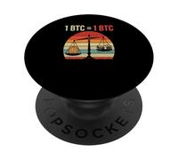 Valore di uguaglianza di Bitcoin 1BTC = 1BTC libertà monetaria bitcoin PopSockets PopGrip Adesivo