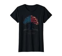 Valori della Famiglia Volante Bandiera Maglietta, Donna, Nero, 3XL