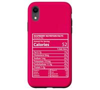 Valori nutrizionali del lampone Grafica dell'etichetta della frutta nerd Custodia per iPhone XR
