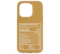 Valori nutrizionali delle mandorle Macro Tracker Funny Nut Label Design Custodia per iPhone 15 Pro