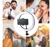 Valorizza le tue immagini: anello luminoso a LED professionale da 25 cm, luce di riempimento da studio per live streaming, riunioni Zoom e fotografia.