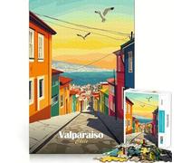 Valparaíso,Cile Puzzle da 1000 pezzi Gioco di sfida mentale Taglio di precisione Divertente sfida per il tempo di attesa (50x75cm)