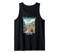 Valparaiso Cile Vintage Costiera Viaggio Vacanza Vacanza Canotta
