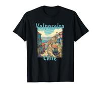 Valparaiso Cile Vintage Costiera Viaggio Vacanza Vacanza Maglietta