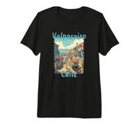Valparaiso Cile Vintage Costiera Viaggio Vacanza Vacanza Maglietta Premium