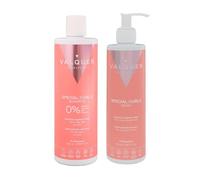 VALQUER Curly Zero Method Pack per capelli ricci: Shampoo 1 L + Maschera 975 ml | Controllo del crespo, idratazione e morbidezza | Ricci definiti con cheratina vegetale e mais | Vegano