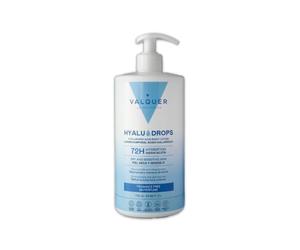 VALQUER Hyaludrops Crema Corpo Senza Profumo | 700 ml | Idrata fino a 72 ore | Con acido ialuronico e niacinamide | Adatta a pelli secche e sensibili