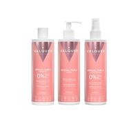 VALQUER Kit Curly Girl Shampoo, Maschera e Balsamo | 400+275+300 ml | Routine completa per ricci definiti | Idratazione intensa con cheratina vegetale e mais | Vegano