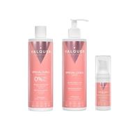 VALQUER Kit Curly Girl Shampoo, Maschera e Siero | 400+275+30 ml | Routine completa per ricci definiti | Idratazione intensa con cheratina vegetale e mais | Vegano