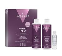 VALQUER Kit Permanente Professionale per Capelli Difficili N.0 | 215 ml | Definisce ricci elastici e duraturi | Con tecnologia VPlex, collagene e azulene | Kit professionale completo