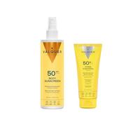 VALQUER Kit Protezione Solare Completa SPF 50 | Protezione viso e corpo SPF 50 | Con acido ialuronico e vitamine | Formula vegana
