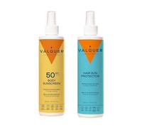 Valquer Pack - Protezione solare per il corpo SPF 50 + protezione solare capillare, impermeabile, 300 ml x 2 pezzi