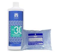 Valquer, Professionale, Pacchetto Ossigenata 30 Volumi (9%), Polvere Decolorante, Colorazione e Decolorazione dei Capelli