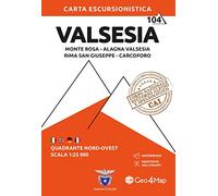Valsesia nord-ovest. Monte Rosa, Alagna Valsesia, Rima San Giuseppe, Carcoforo 1:25.000